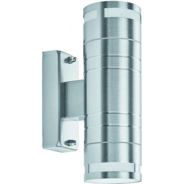Searchlight Stainless Steel Up/Downlighter LED Outdoor Wall Light 2018-2-LED by Searchlight Outdoor Lighting