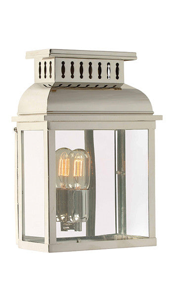 Elstead Westminster Polished Nickel Finish Outdoor Wall Lantern
